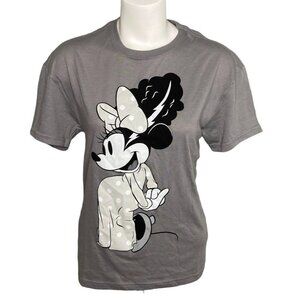 Minnie Mouse Shirt Top Womens SMALL Gray Black White FrankenBride Cute Funny NEW